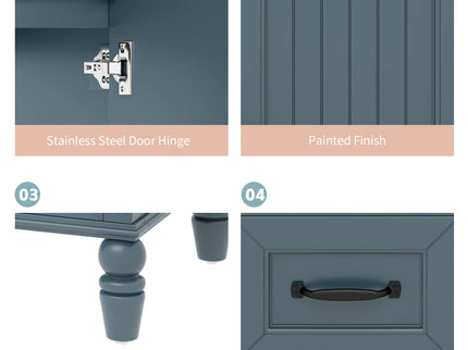 Bathroom Vanity With Sink, Freestanding Cabinet & Drawers