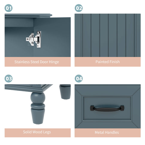Bathroom Vanity With Sink, Freestanding Cabinet & Drawers