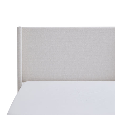 Hosford - Minimalist Upholstered Wingback Bed With Wood Base Platform