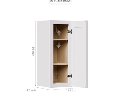 Shaker Wall Cabinet With 2 Adjustable Shelves