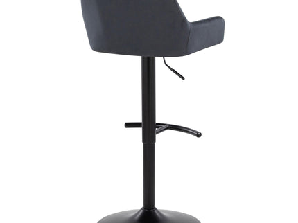 Daniella - Contemporary Adjustable Barstool With Swivel With Rounded T Footrest (Set of 2)