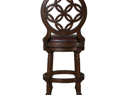 Stool With Back And Swivel Upholstered Seat