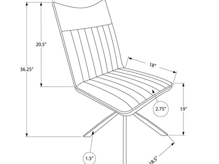 Dining Chair, Side, Upholstered For Dining Room, Modern
