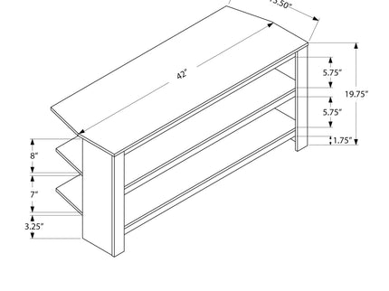 TV Stand, Console, Media Entertainment Center, 3 Storage Shelves