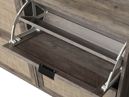4 Door Shoe Rack, Freestanding Modern Shoe Storage Cabinet