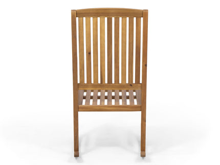 Muse - Outdoor Acacia Rocking Chair With Slat Design - Teak