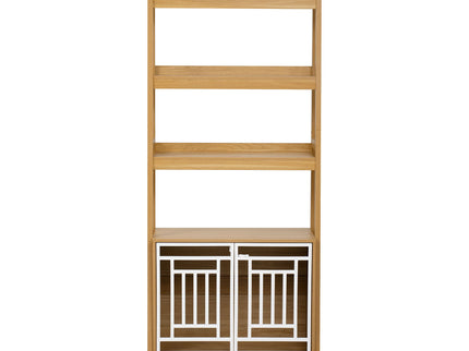 Modern Furniture Style 2 In 1 Pet Friendly Dog Crate Ladder Bookcase - Ancient Oak