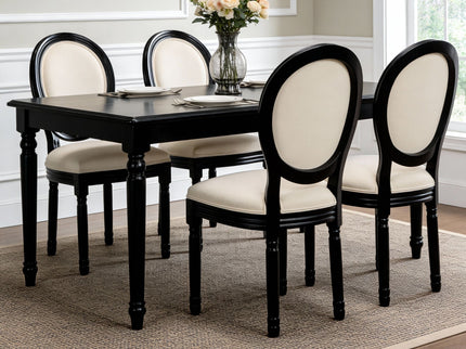 Upholstered & Round Back Dining Chairs (Set of 2)