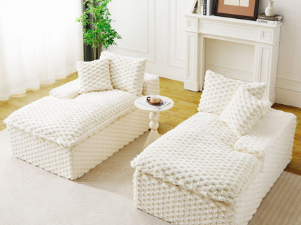 Double Chaise Lounge With Full Compressed Sponge