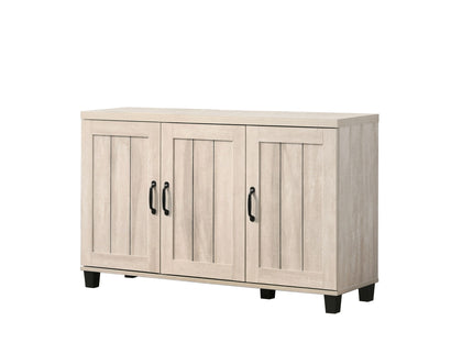 Corby - Oak Finish 3 - Door Shoe Cabinet - Dusty Gray