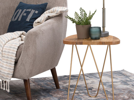 Patrice - Handcrafted Metal And Wood Accent Table