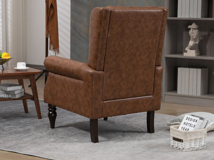 Modern Accent Armchair With Sturdy Wood Legs