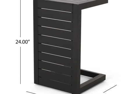 Aluminum Outdoor C - Shaped Side Table For Patio