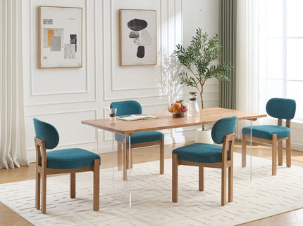 Dining Chairs With Ergonomic Backrest And Adjustable Feet (Set of 2)