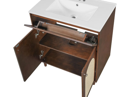Modern Bathroom Vanity With Sink, Cabinet With Adjustable Shelf