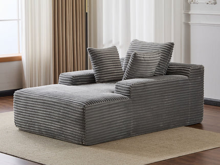 Oversized Chaise Lounge Chair Cozy Cloud Couch With 3 Throw Pillows And Wide Armrest