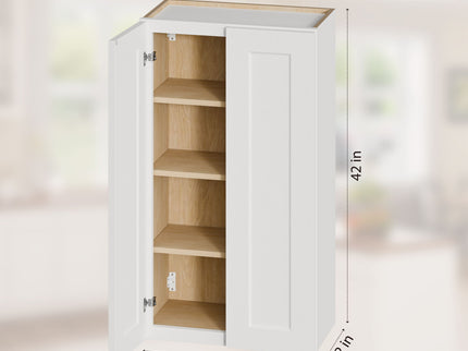 Shaker Wall Cabinet With Soft-Close Doors, Adjustable Shelves