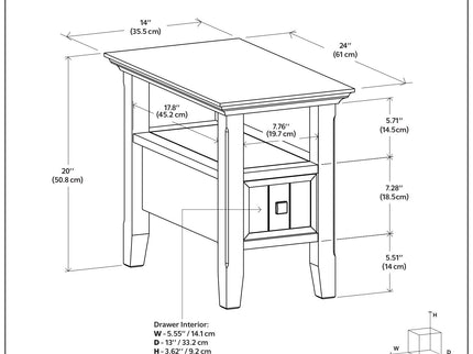 Acadian - End Table With Drawer
