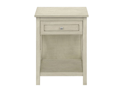 Accent End Table, 2 Tier, Storage Drawer, Transitional Style