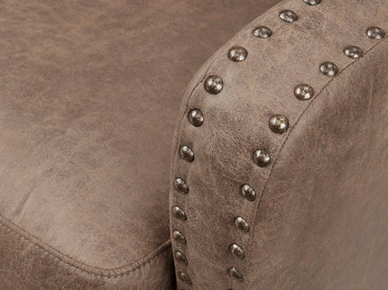 Shasta - Accent Chair With And Nail Buttons - Brown