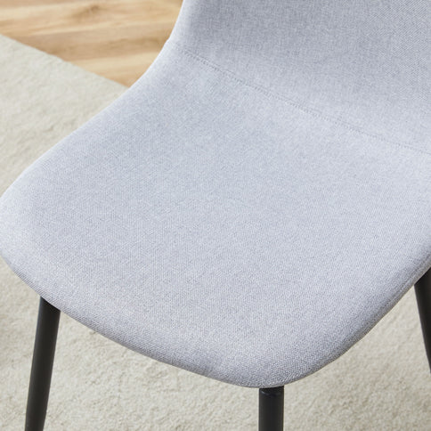 Modern Medieval Style Cushioned Side Chairs Set With Metal Legs For Kitchens