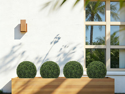 Artificial Topiary Balls, Outdoor Decorative Spheres For Garden (Set of 2) - Green