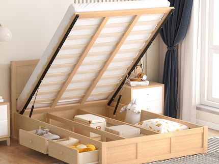 Platform Bed With Underneath Storage And 2 Drawers