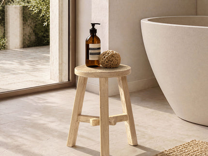 Linden - Round Stool - Light Brown