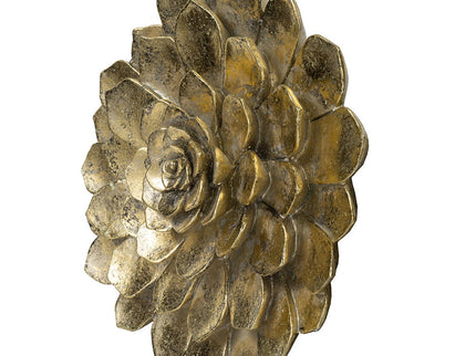 3 Piece Succulent Wall Plaque - Gold