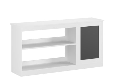 3 In 1 Bookshelf And Toy Storage Cabinet With Chalkboard, Organizer For Playroom Featuring And Spacious Storage - White