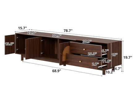 TV Stand With For 85" TVs - Walnut