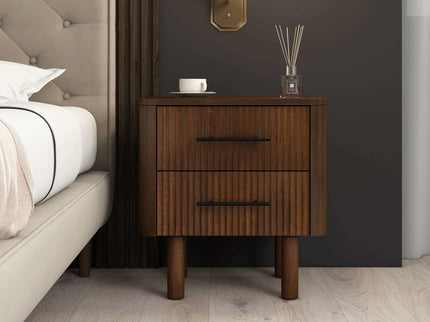Logan - Nightsd Bed Side Tables With 2 Drawers - Brown