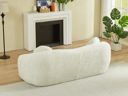 Curved Convertible Sofa, 2 In 1 Frameless Folding Sofa Bed With Pull Out Base And Deep Seat