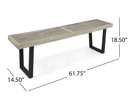 Intrinsic - Outdoor Dining Bench With Slat Top