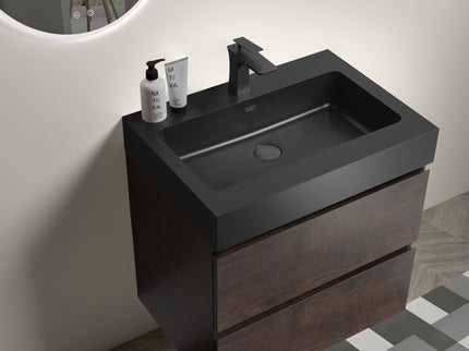 Alice - Bathroom Vanity Wall Mounted With Sink, Large Storage Floating Bathroom Vanity For Modern Bathroom, One-Piece Sink Basin Without Drain And Faucet