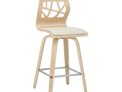 Folia - Mid Century Modern Counter Stool With Footrest (Set of 2)