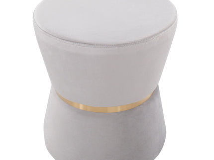 Gemma - Contemporary / Glam Ottoman - Silver / Gold