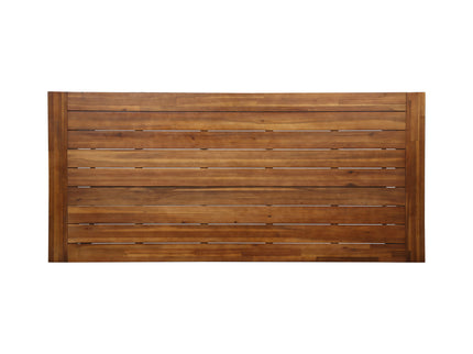 Equilibrium - Outdoor Dining Table With Wooden Frame And Slat Top