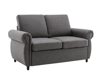Pull Out Sofa Bed Loveseat Sleeper With Twin Size Memory Mattress With Two USB Ports For Living Room Spaces