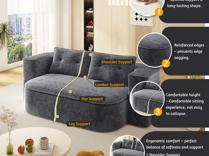 Convertible Floor Sofa Bed With Multi Functional Blanket