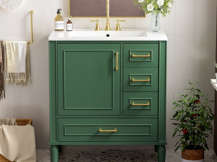 Traditional Bathroom Vanity Set With Soft Close Doors