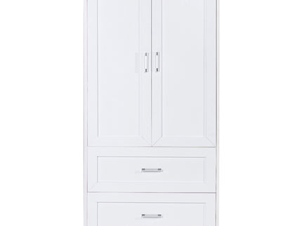 Tall Bathroom Storage Cabinet With 2 Doors And Drawers, Adjustable Shelf