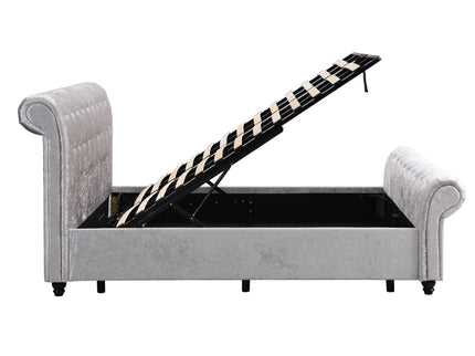 Hartfried - Queen Size Upholstered Storage Bed - Beige