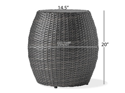Outdoor Wicker Patio Side Table