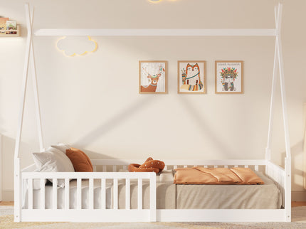 House Shaped Design Bed With Fence