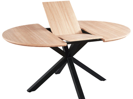 Extendable Round Dining Table - Oak