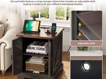 Nightstand With Adjustable Shelf