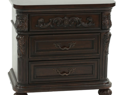 3 Piece Bedroom Set, Majestic Formal Bed With 2 Nightstands