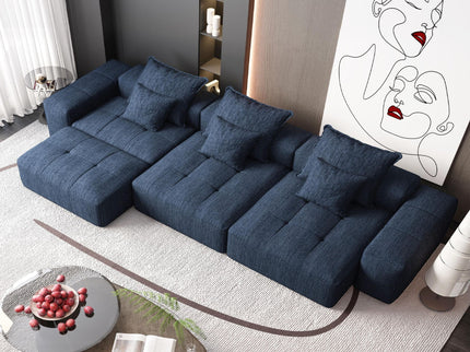 Modern Oversized Diy Combination Modular Sectional Sofa & Pillows