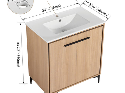 Modern Bathroom Vanity Base With Basin And Storage Cabinet